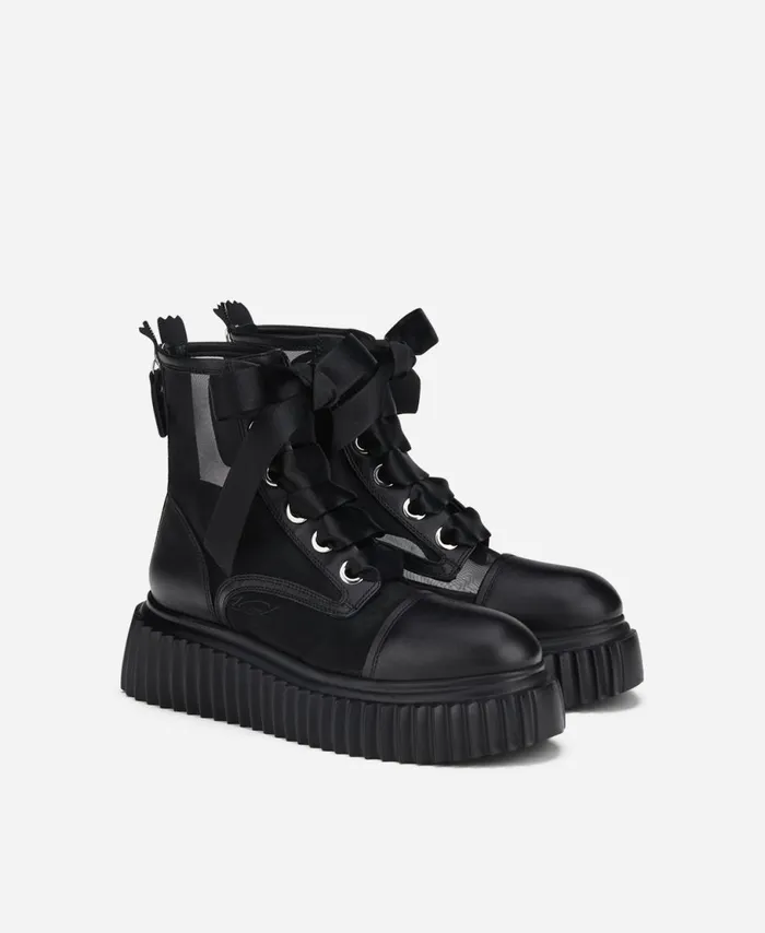 AGL Ankle Boot With Mesh Black Iggy Ghost Women Booties