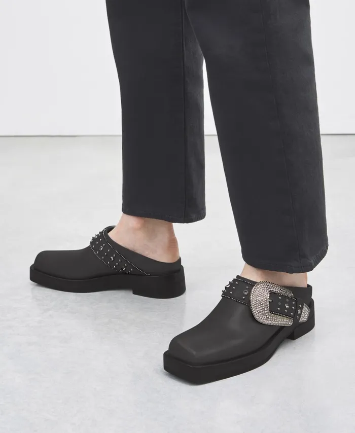 AGL Cowboy Sabot Grey Rina Lux Women Flats