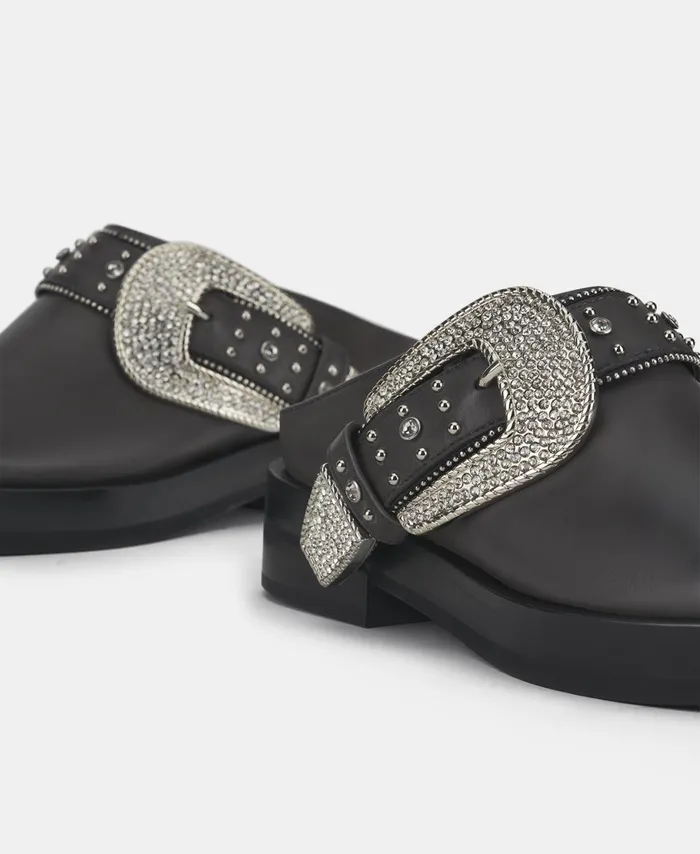 AGL Cowboy Sabot Grey Rina Lux Women Flats