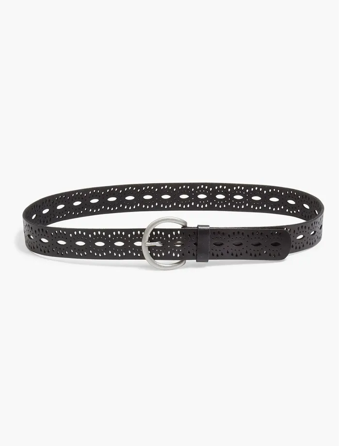Belts Women Lucky Brand Beachwood Cutout Belt Black