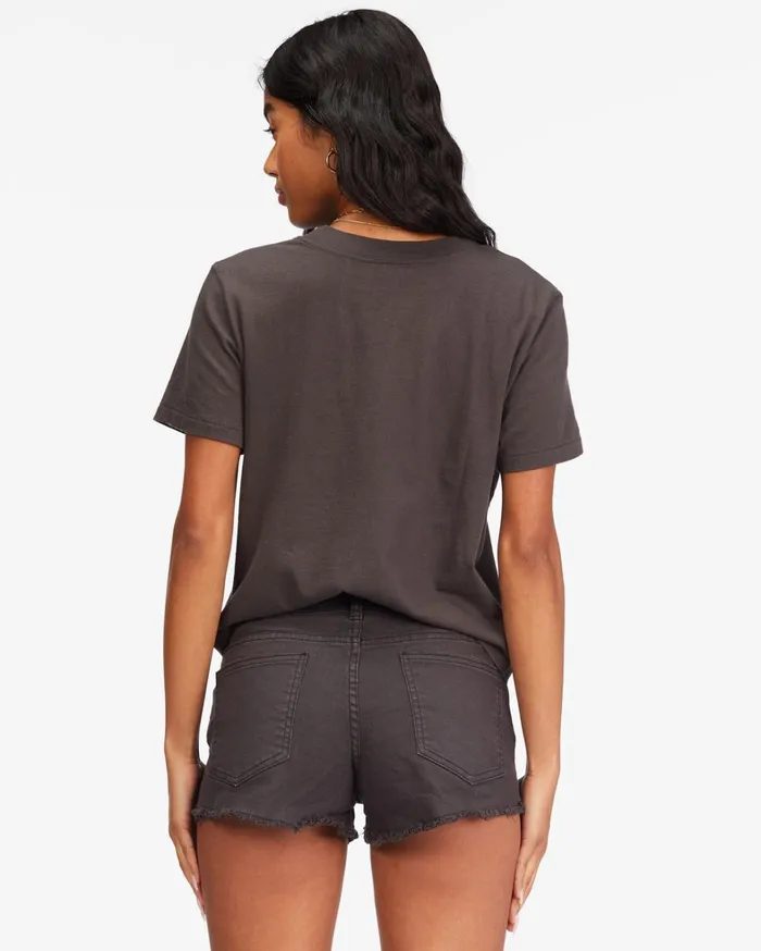 Billabong Denim Women Lite Hearted Denim Shorts Off Black Billabong Denim Women Lite Hearted Denim Shorts Off Black
