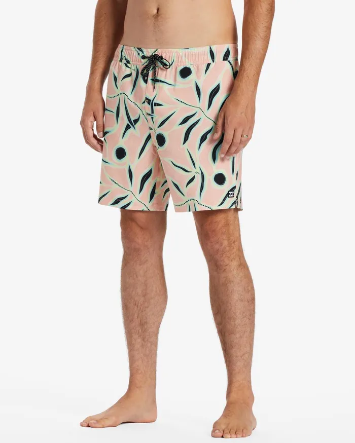 Billabong Elastic Waist Boardshorts Men Sundays Layback 17034 Boardshorts Melon Billabong Elastic Waist Boardshorts Men Sundays Layback 17034 Boardshorts Melon