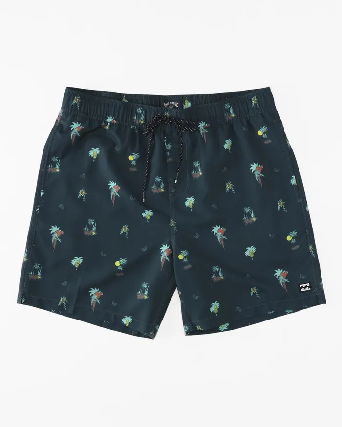 Billabong Elastic Waist Boardshorts Men Vacay Layback 17034 Boardshorts Navy