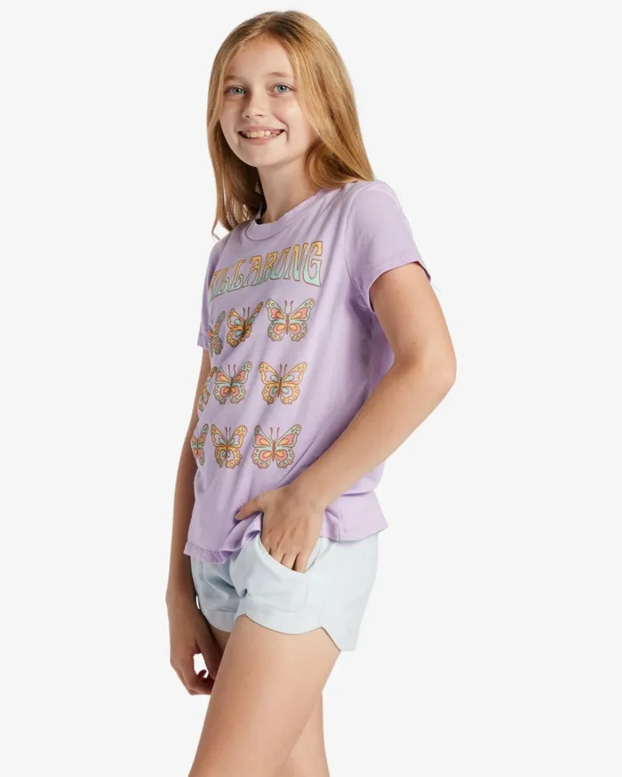 Billabong Girls039 Tops and Tees Women Girl039s Coastal Dreamer TShirt Lilac Breeze