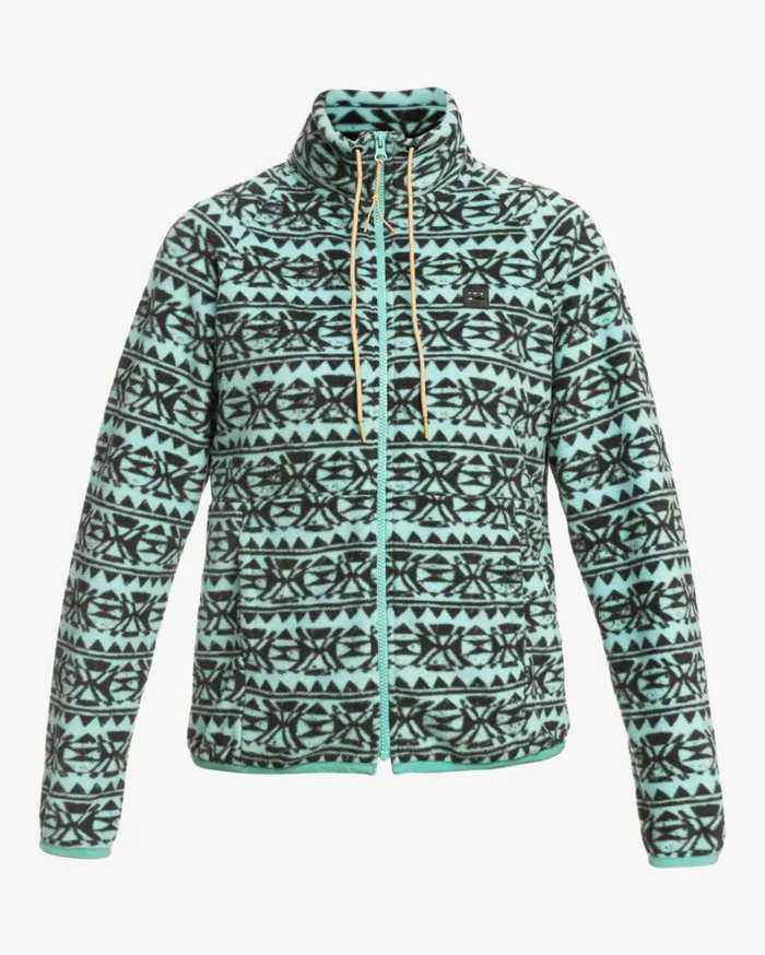 Billabong Hoodies and Fleece Women Boundary ZipUp Mock Neck Fleece Lagoon