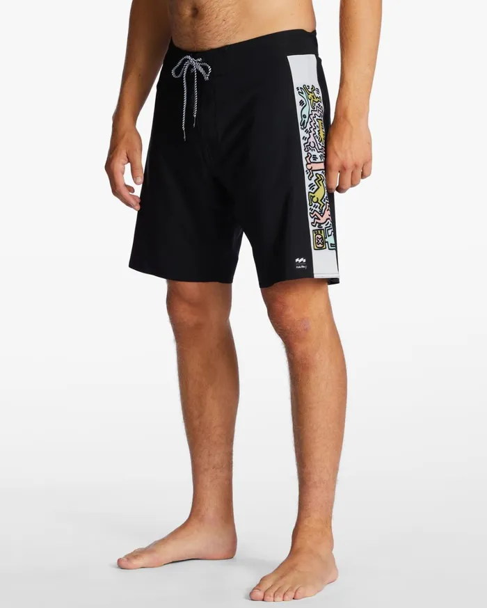 Billabong Performance Boardshorts Men Keith Haring Jam Ciclo D Bah Pro Performance 19034 Boardshorts Black