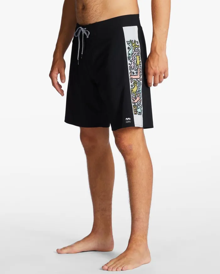 Billabong Performance Boardshorts Men Keith Haring Jam Ciclo D Bah Pro Performance 19034 Boardshorts Black