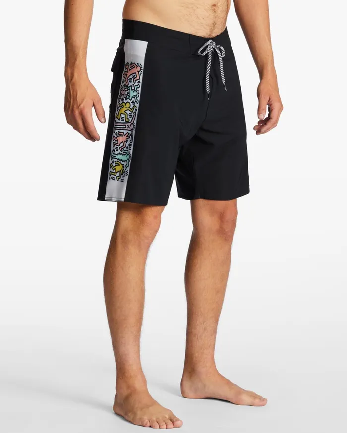 Billabong Performance Boardshorts Men Keith Haring Jam Ciclo D Bah Pro Performance 19034 Boardshorts Black