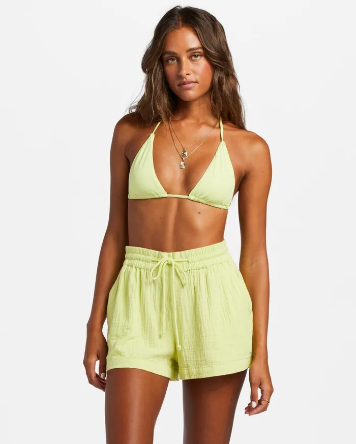 Billabong Shorts Women Day Tripper Elastic Shorts Light Lime Billabong Shorts Women Day Tripper Elastic Shorts Light Lime