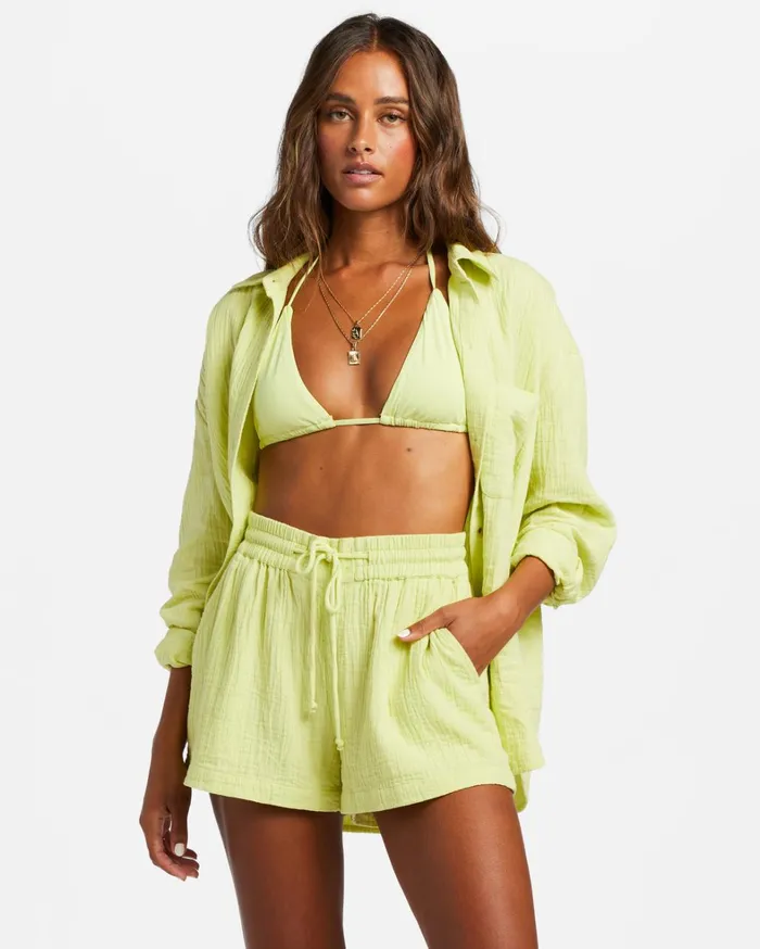 Billabong Shorts Women Day Tripper Elastic Shorts Light Lime Billabong Shorts Women Day Tripper Elastic Shorts Light Lime