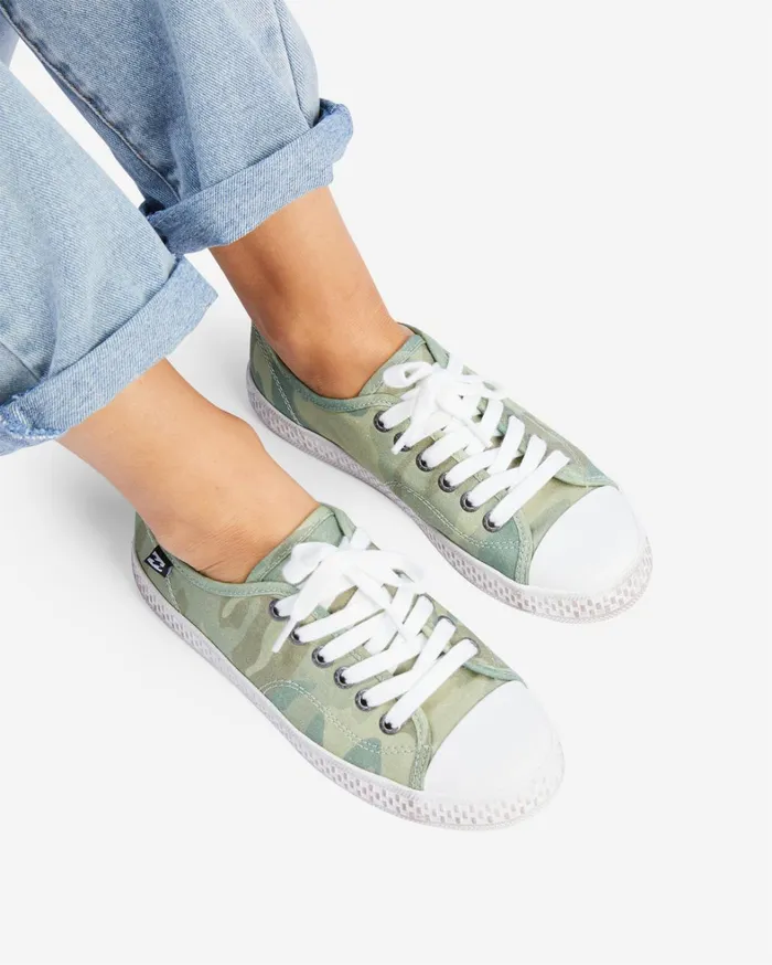 Billabong Sneakers Women Indie Canvas Shoes Camo