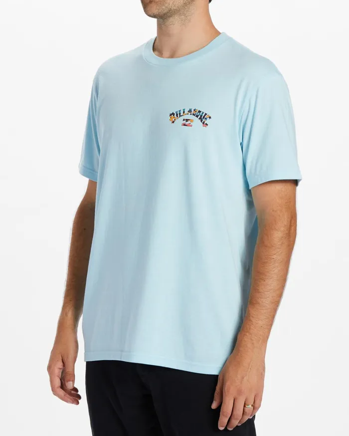 Billabong TShirts Men Arch Fill TShirt Coastal Blue Billabong TShirts Men Arch Fill TShirt Coastal Blue