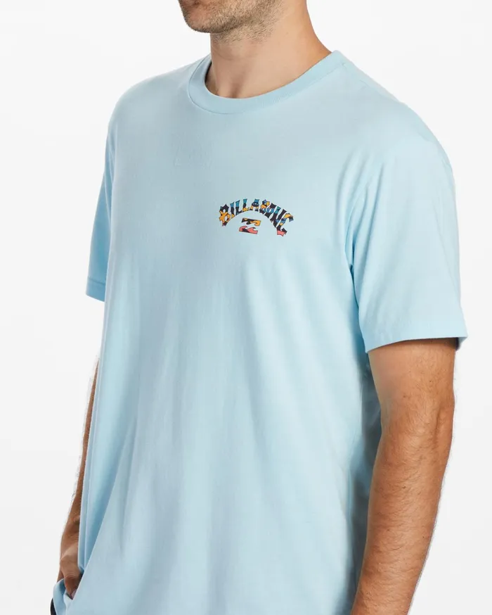 Billabong TShirts Men Arch Fill TShirt Coastal Blue Billabong TShirts Men Arch Fill TShirt Coastal Blue