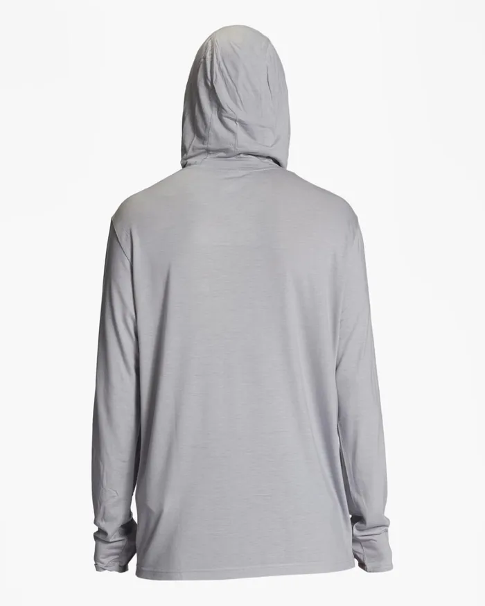 Billabong TShirts Men Eclipse Hooded Long Sleeve Surf TShirt Alloy
