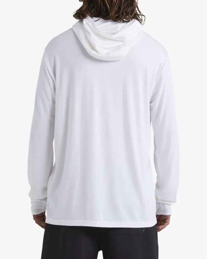 Billabong TShirts Men Eclipse Hooded Long Sleeve Surf TShirt White Billabong TShirts Men Eclipse Hooded Long Sleeve Surf TShirt White