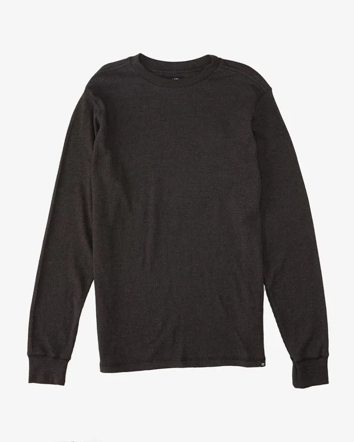 Billabong TShirts Men Essential Long Sleeve Thermal Top Black Heather Billabong TShirts Men Essential Long Sleeve Thermal Top Black Heather