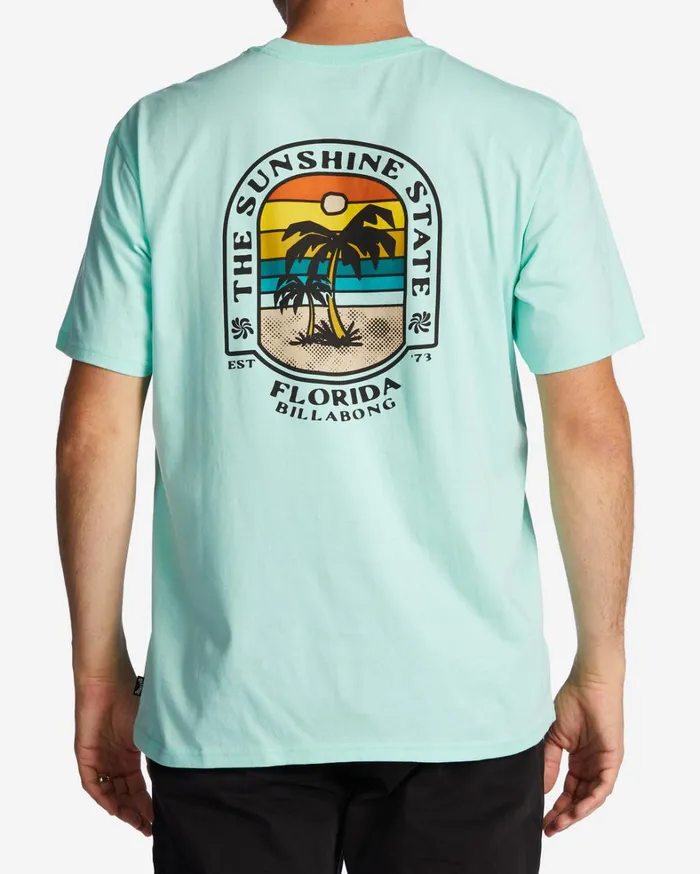 Billabong TShirts Men Florida Dos Palms TShirt Cool Mint Billabong TShirts Men Florida Dos Palms TShirt Cool Mint