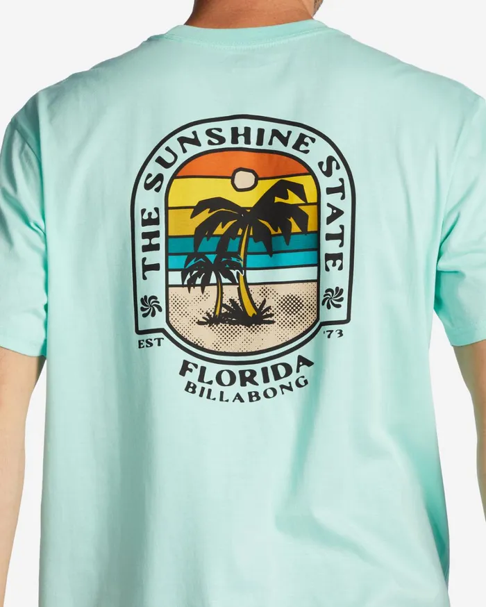 Billabong TShirts Men Florida Dos Palms TShirt Cool Mint Billabong TShirts Men Florida Dos Palms TShirt Cool Mint