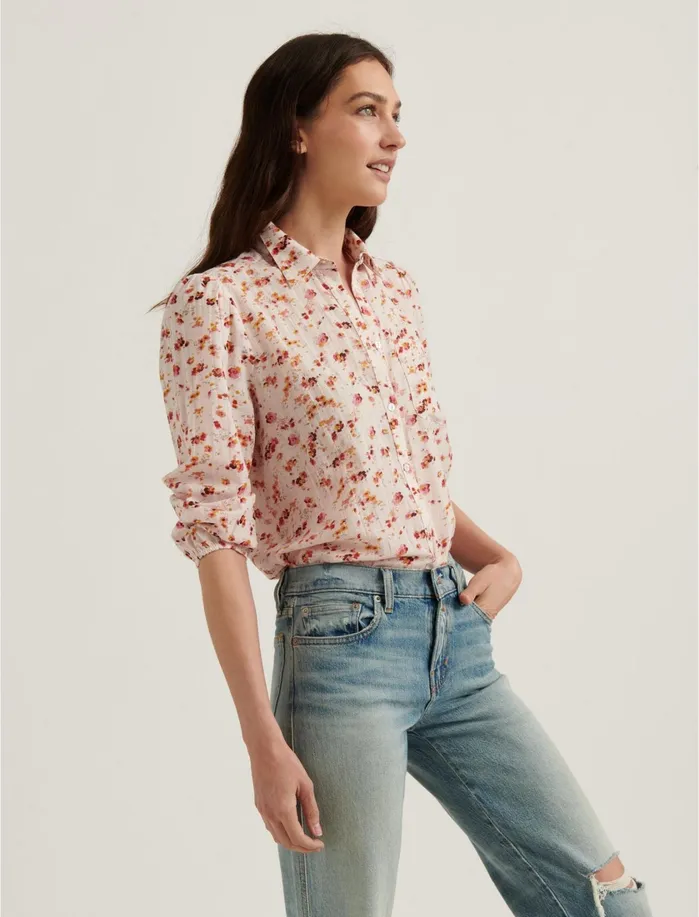 Blouses Women Lucky Brand The Poet Shirt Natural Multi