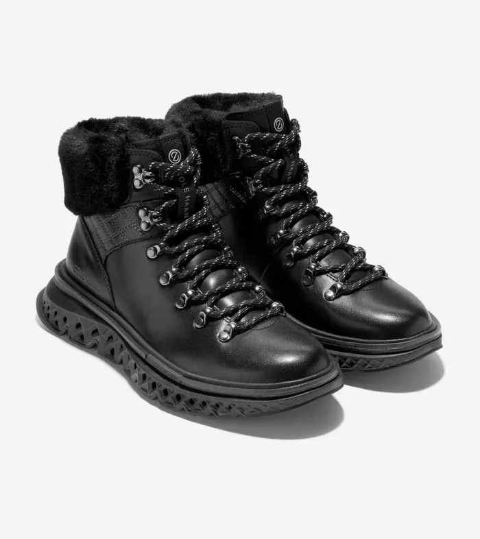 Boots And Booties Women Cole Haan 5ZERGRAND Hiker Boot Black Leather Boots And Booties Women Cole Haan 5ZERGRAND Hiker Boot Black Leather