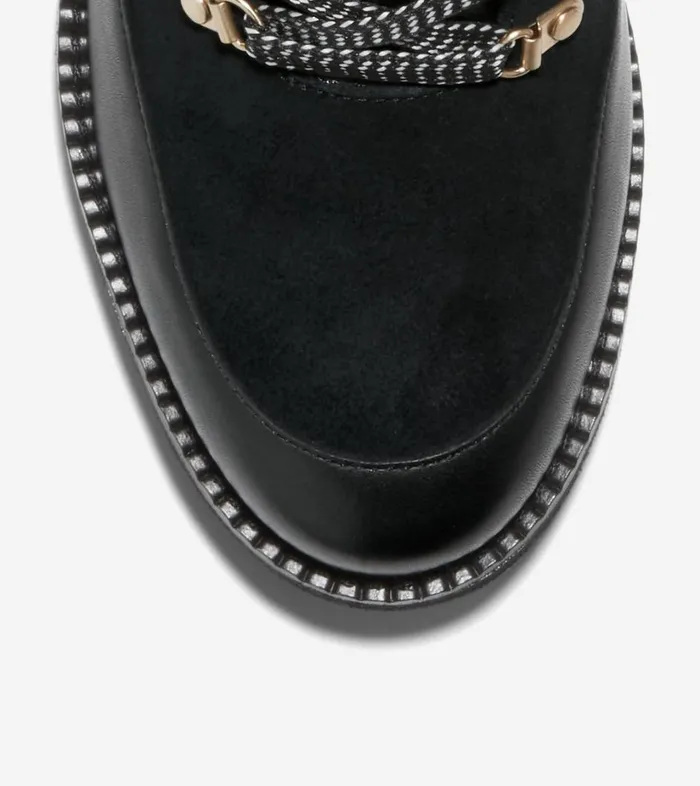 Boots And Booties Women Cole Haan ZERGRAND City Wedge Hiker Boots Black