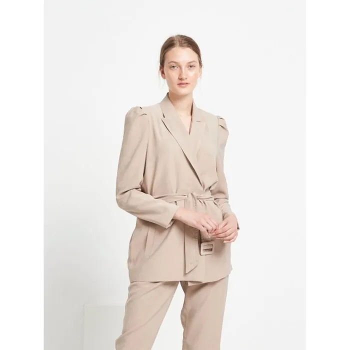 Bruuns Bazaar Blazers Womens Lucille Mima Blazer Roasted Grey Khaki