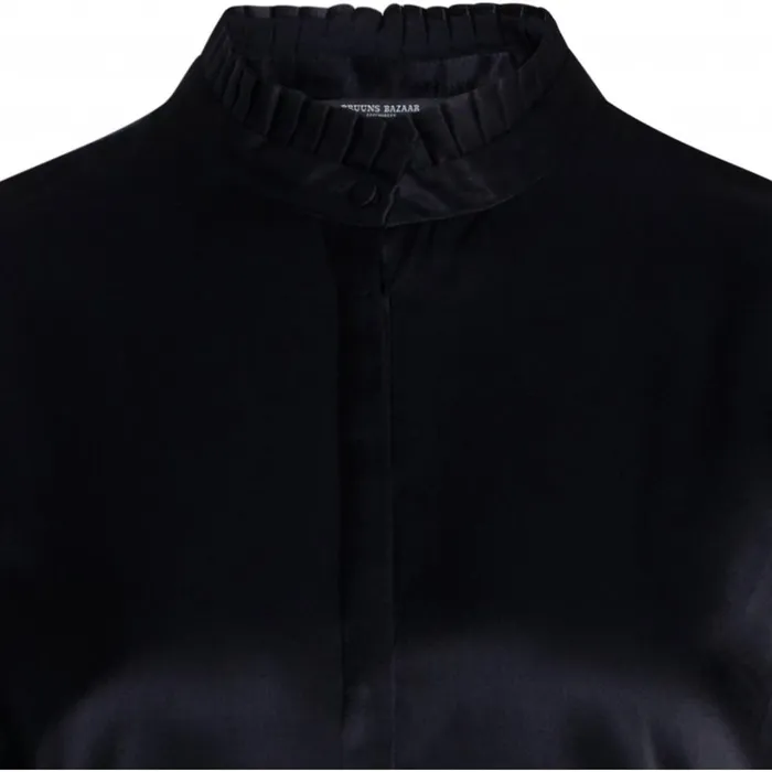 Bruuns Bazaar Shirts Womens Baume Elizabeth Blouse Black Bruuns Bazaar Shirts Womens Baume Elizabeth Blouse Black