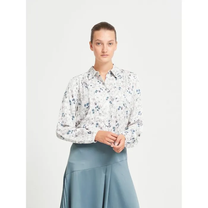 Bruuns Bazaar Shirts Womens Broom Crete Shirt Snow White Aop