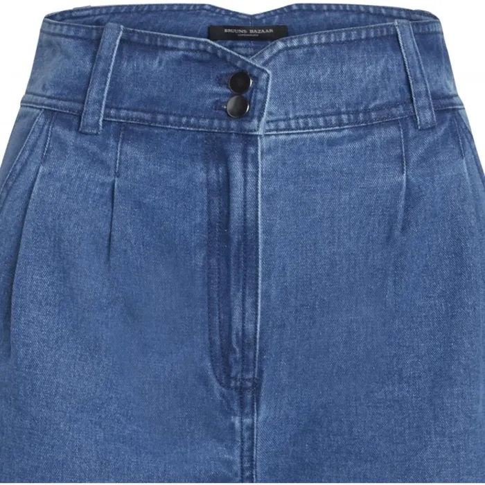 Bruuns Bazaar Shorts Womens Broomrap Cabrine Shorts Denim Bruuns Bazaar Shorts Womens Broomrap Cabrine Shorts Denim