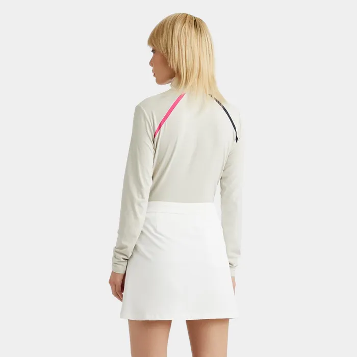 Colour Block Luxe Staple Quarter Zip Pullover Stone Heather Women GFORE Tops