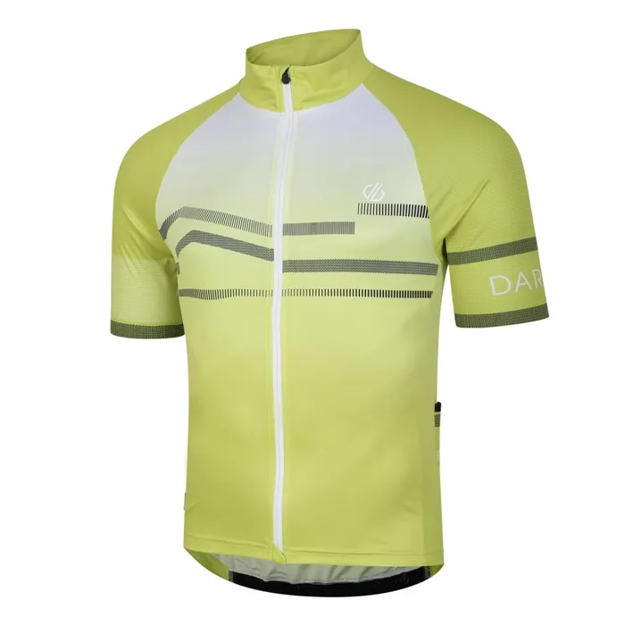 Dare 2b Cycling Jerseys AEP Revolving Short Sleeved Jersey Green Algae 8211 Men