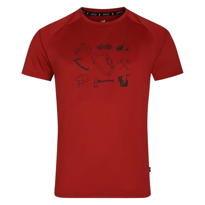 Dare 2b Graphic TShirts Tech TShirt Tuscan Red 8211 Men