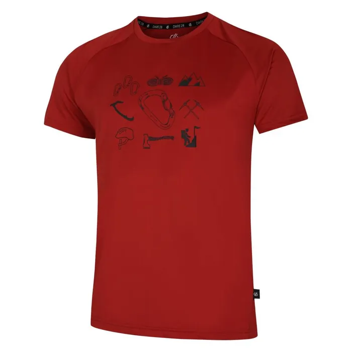 Dare 2b Graphic TShirts Tech TShirt Tuscan Red 8211 Men