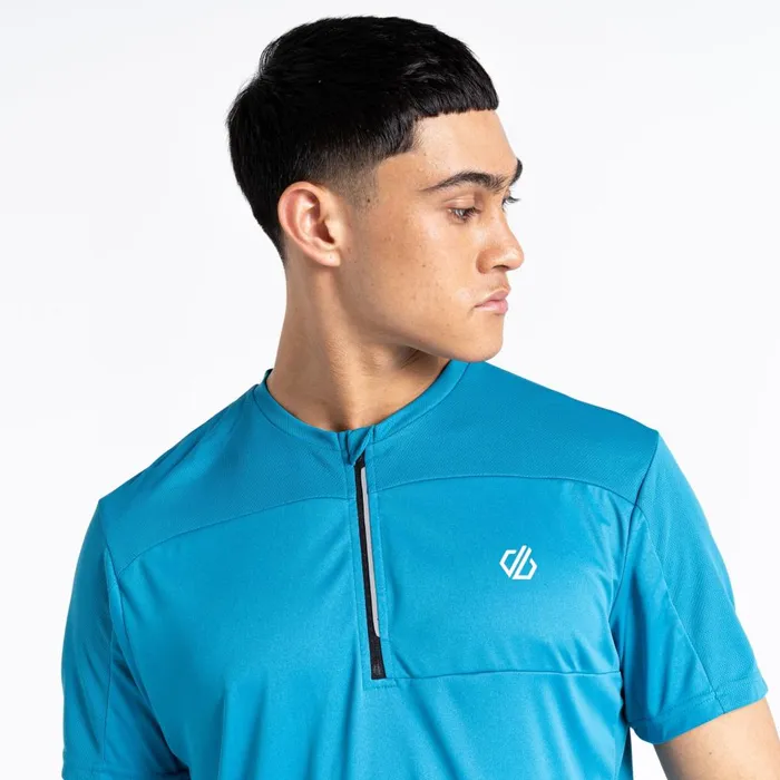 Dare 2b Gym Tops Aces III Recycled Zip Up Jersey Fjord Blue 8211 Men