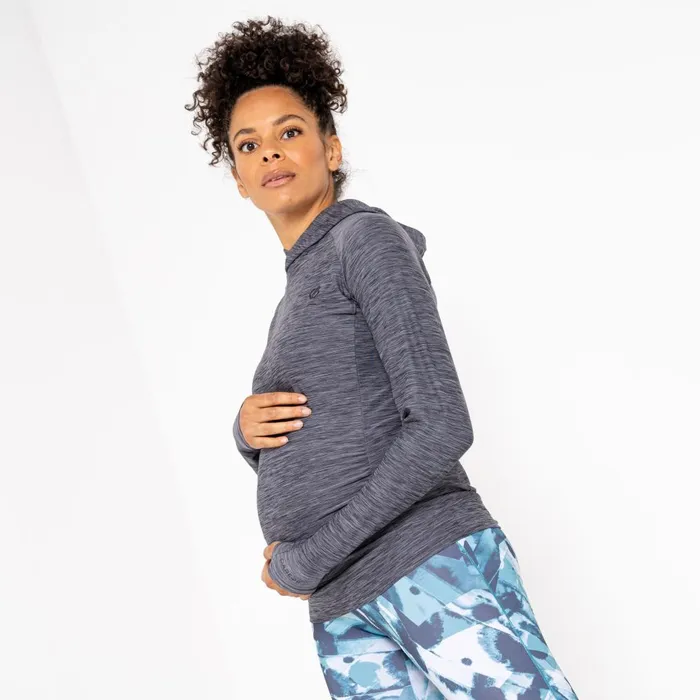 Dare 2b Hoodies and Sweatshirts Sprint City Maternity Hoodie Ebony Grey 8211 Women