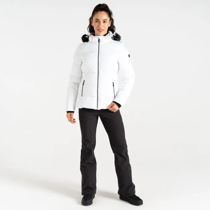 Dare 2b Insulated Jackets Glamourize V Baffled Ski Jacket White 8211 Women