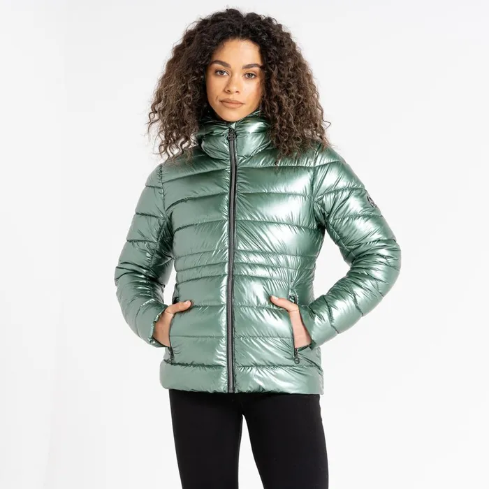 Dare 2b Insulated Jackets Reputable II Puffer Jacket Duck Green Metallic 8211 Women