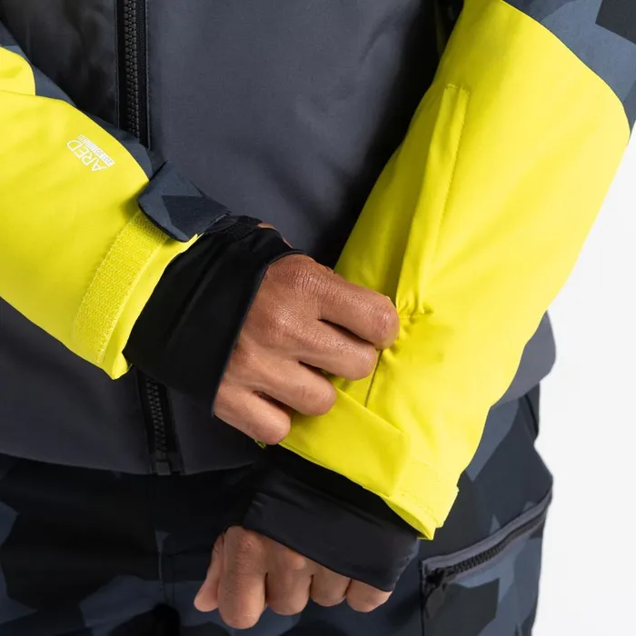 Dare 2b Ski Jackets Baseplate Ski Jacket Yellow Black Geo 8211 Men
