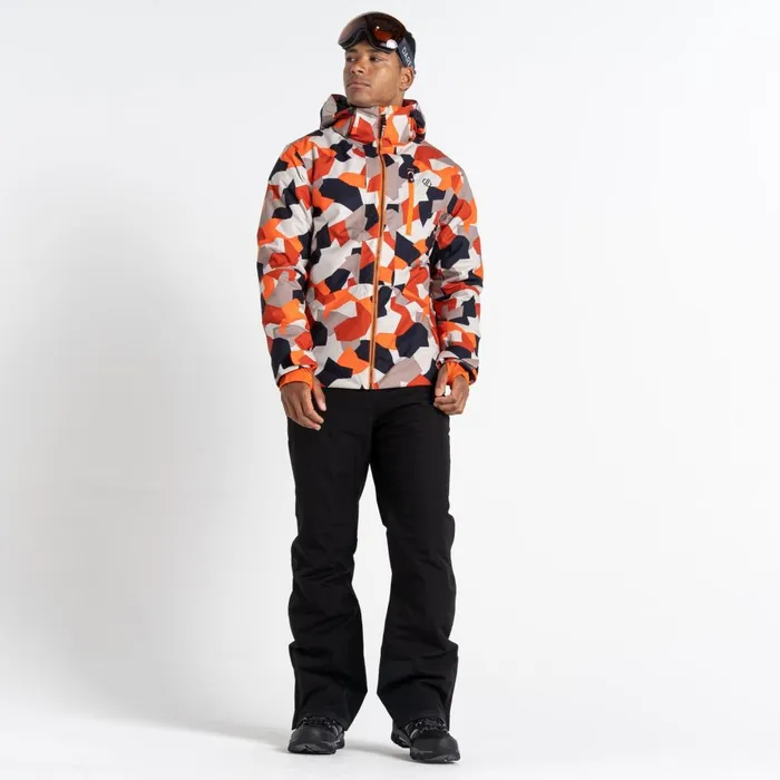 Dare 2b Ski Jackets Edge Ski Jacket Puffins Orange Geo 8211 Men