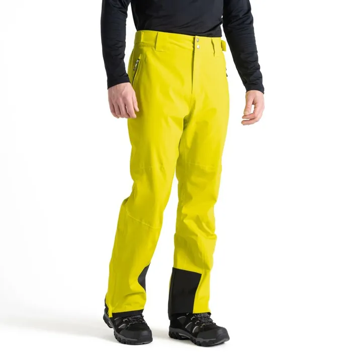 Dare 2b Ski Trousers and Salopettes Achieve II Recycled Ski Pants Neon Spring Yellow 8211 Men