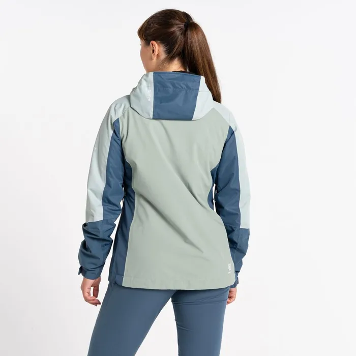 Dare 2b Waterproof Jackets Assuring Waterproof Jacket Lilypad Green Orion Grey 8211 Women