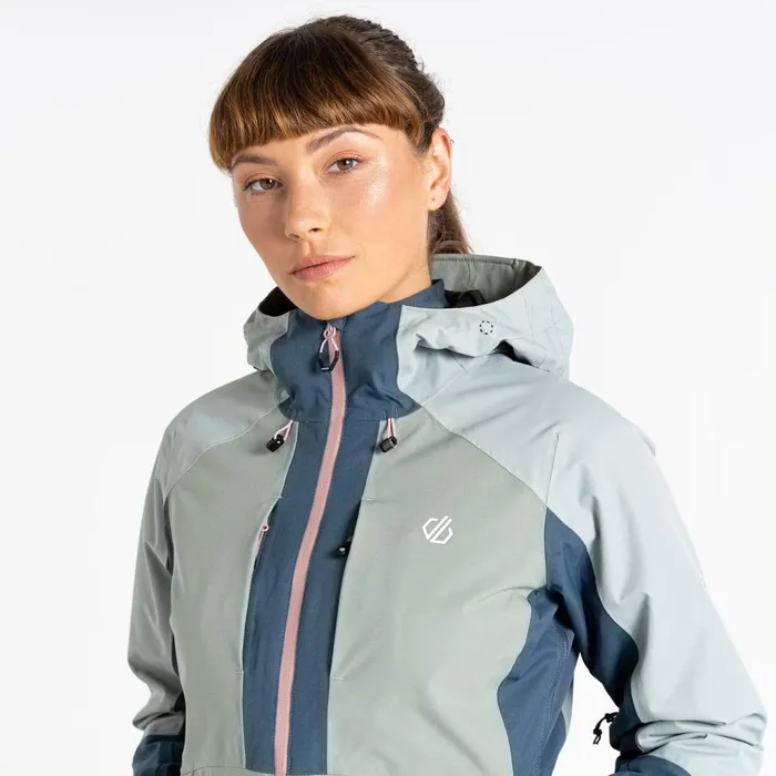 Dare 2b Waterproof Jackets Assuring Waterproof Jacket Lilypad Green Orion Grey 8211 Women