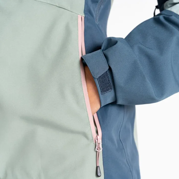 Dare 2b Waterproof Jackets Assuring Waterproof Jacket Lilypad Green Orion Grey 8211 Women