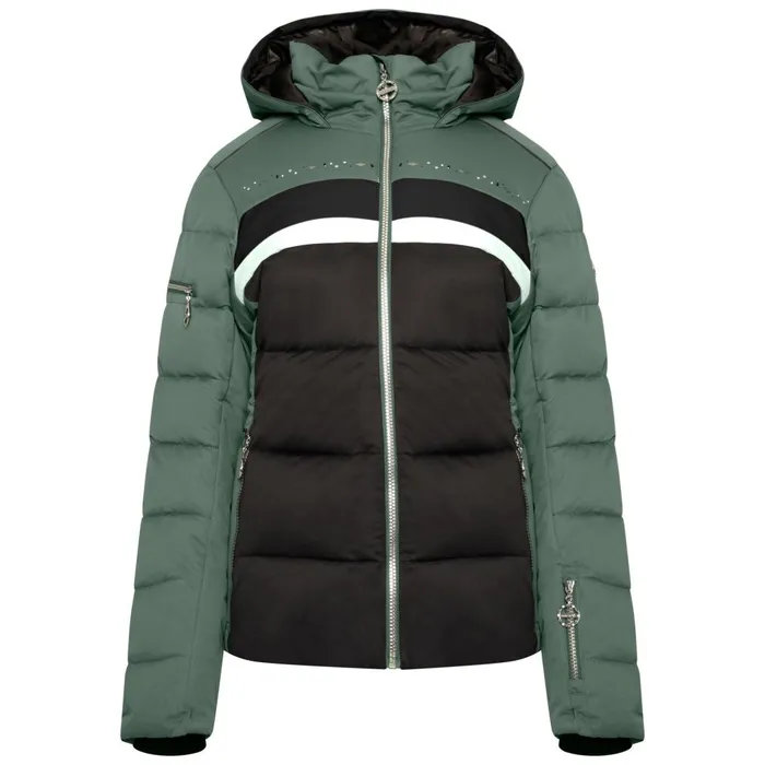 Dare 2b Waterproof Jackets Crystallize Padded Ski Jacket Duck Green 8211 Women