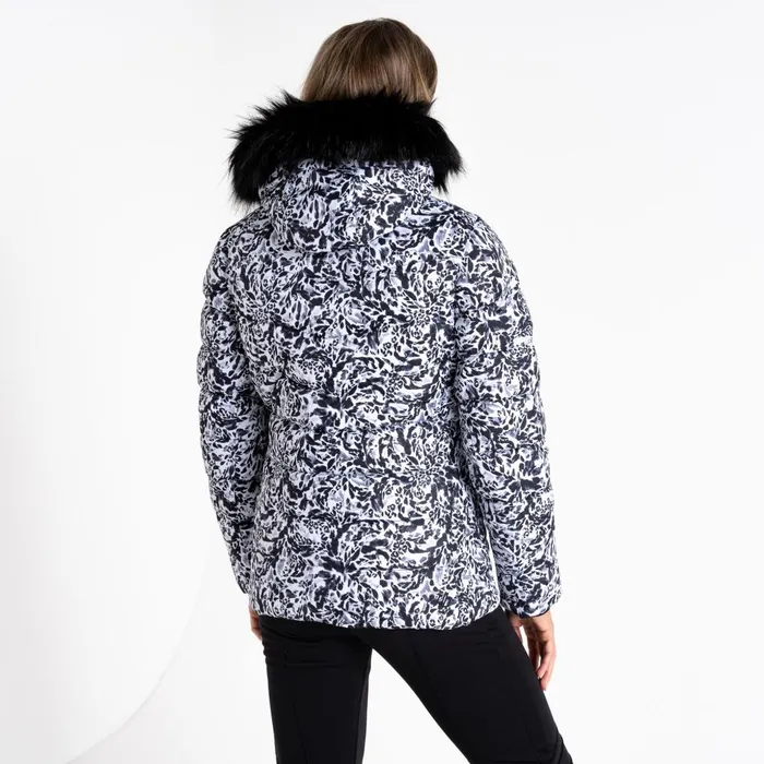 Dare 2b Waterproof Jackets Glamorize III Padded Ski Jacket Black White Leopard Print 8211 Women