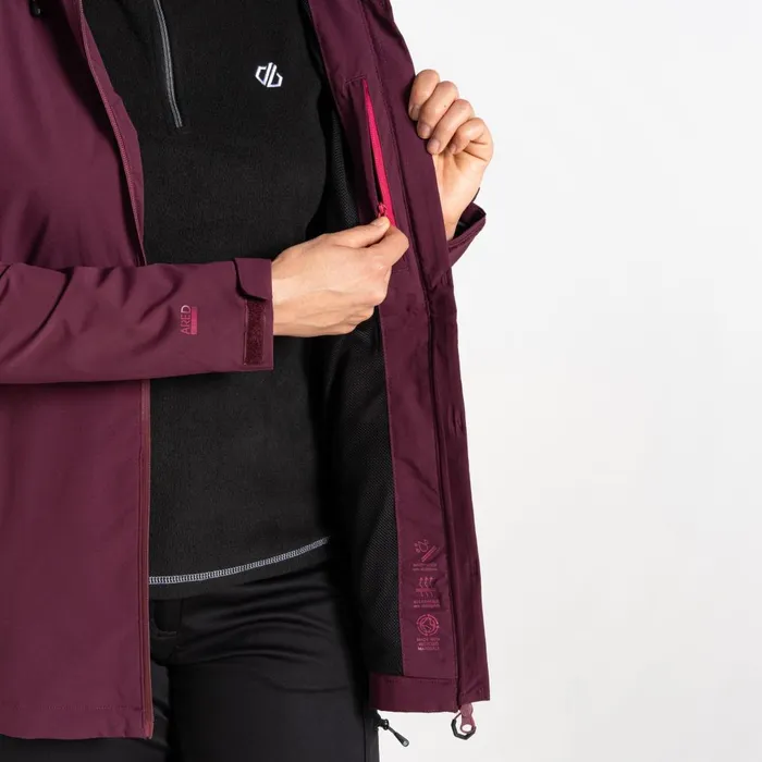 Dare 2b Waterproof Jackets Switch Up II Waterproof Jacket Fig Purple 8211 Women