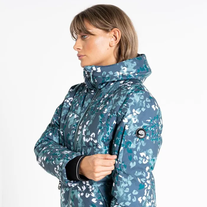 Dare 2b Waterproof Jackets Verdict Recycled Ski Jacket Canton Green Animal Print 8211 Women