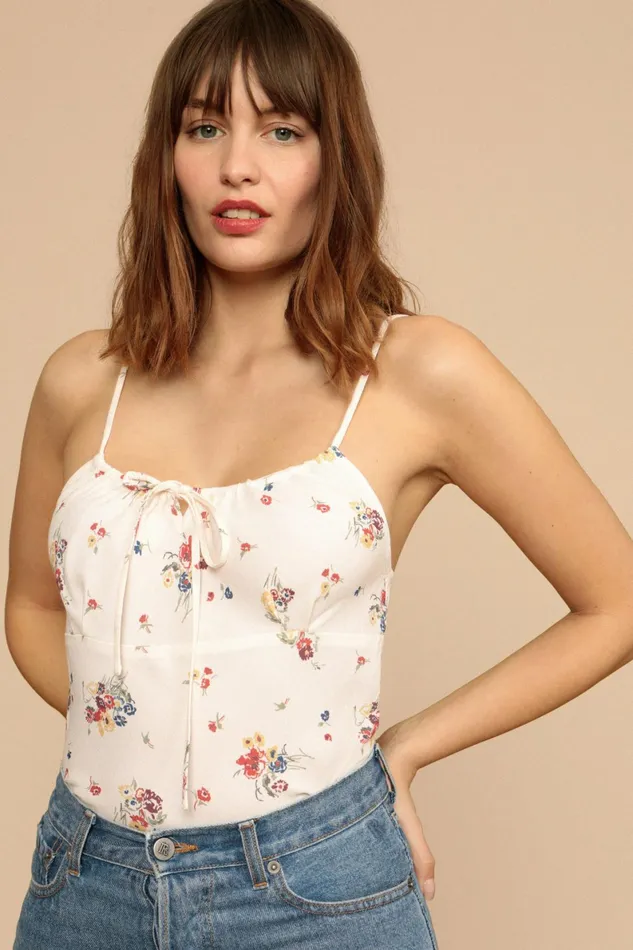 DARIUS Top Ecru Bouquet Du Sud Women Rouje Tshirts and Tank Tops
