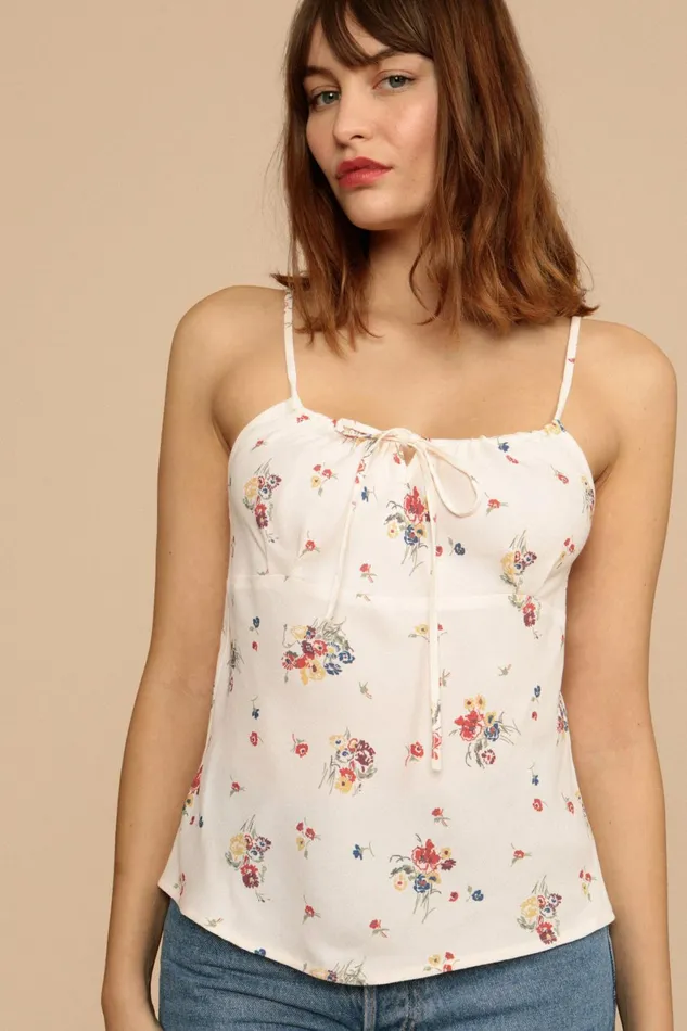 DARIUS Top Ecru Bouquet Du Sud Women Rouje Tshirts and Tank Tops