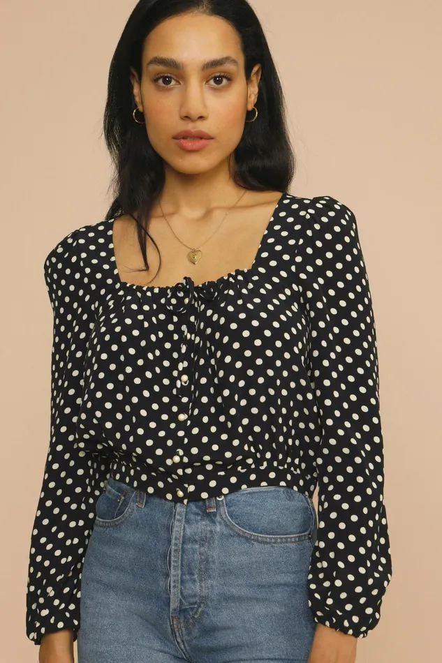 FLAVIO Top Pois Marne Women Rouje Blouses and Tops